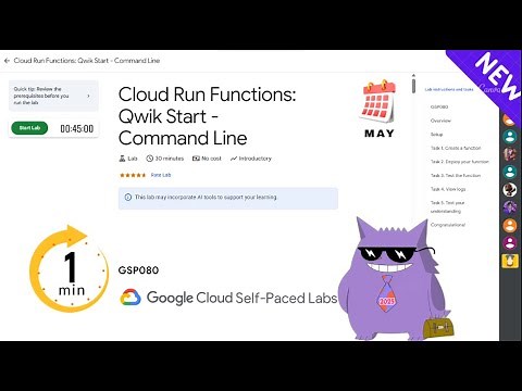Cloud Run Functions: Qwik Start - Command Line | #2025 | #GSP080 |#qwiklabs |Solution