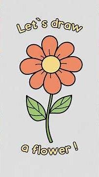 Let`s Draw a Beautiful Flower! 🌼 | Easy Step-by-Step Drawing for Kids