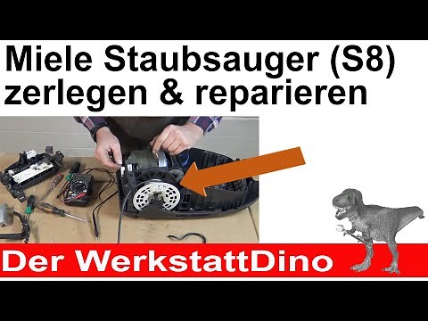 Disassembling and repairing a broken cable in a Miele vacuum cleaner (S8)
