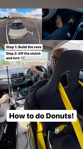 How to Donuts in a RWD car! . . . . . . . . . . . . #drifting #driftcar #bmw #bmwe46 #bmwdrift #howto #rwd #driftking #e46 #sportscars #bmwlife | Eff Does Stuff
