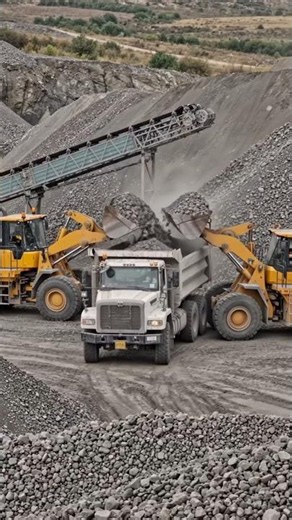 two lodar loding stone into truck #shorts #video #tata #sdlg#truck