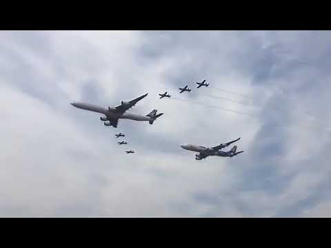 WATCH: Amazing SAA - South African Airways - fly past SA Inauguration 2019 - for Cyril Ramaphosa