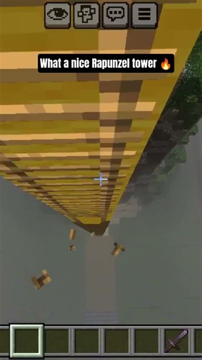 Rapunzel Tower Minecraft #minecraft #minecraftshorts #minecraftshorts #minecraftpe #survivor