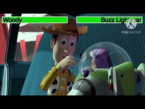 Toy Story (1995) Woody Vs Buzz Lightyear With Healthbars