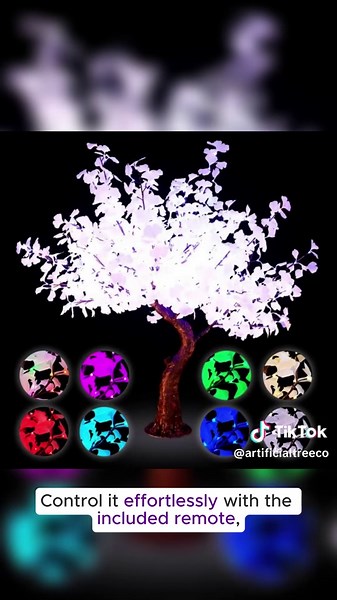 6.5FT Lighted Ginkgo LED Tree with Remote