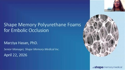 Shape Memory Polyurethane Foams for Embolic Occlusion | Louis Somlai