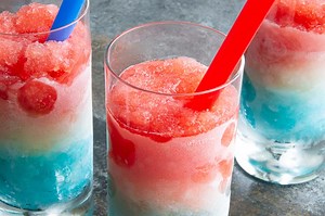 Red White & Blue Vodka Lemonade Slushies