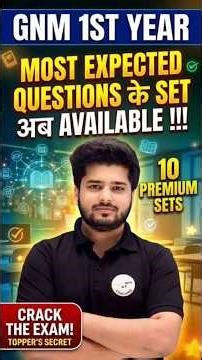 GNM 1st Year Most Expected Questions 2025 🔥 | Important Question Sets | Exam Preparation |