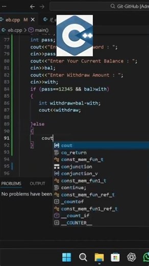 Building a Secure ATM Simulator in C++ 💳#codingproject #ATMSimulator#softwareengineer #learntocode