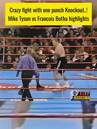 Intense Boxing Match: Mike Tyson vs Francois Botha