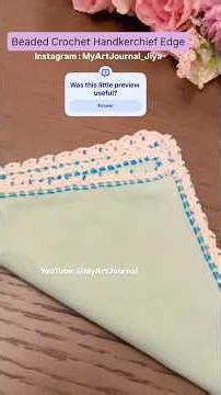 Crochet Handkerchief Edge | Beaded Crochet | Handmade Lace | Vintage #foryou #youtubeshorts #viral