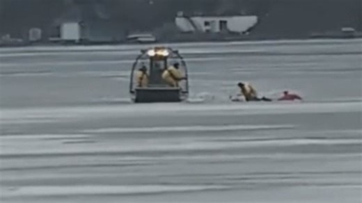 First responders rescue fisherman who fell through ice on Sodus Bay