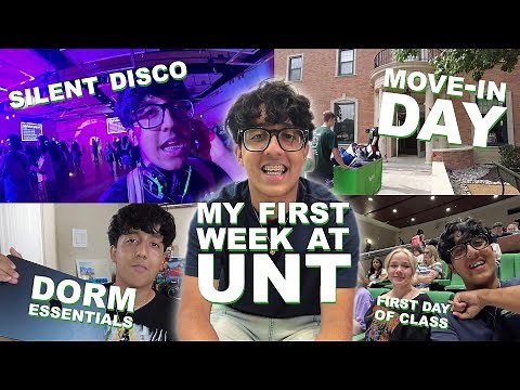 My First Week at UNT Vlog + Dorm Essentials & Campus Life