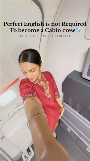 You can become cabin crew with weak English ✈️ #cabincrew #viral #airhostess #shortsfeed