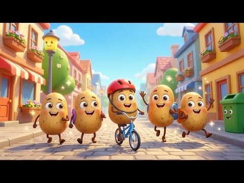 “Funny Potato Adventure | 5 Cute Potatoes on the Street 🥔✨ | Animated Kid Zone TV”
