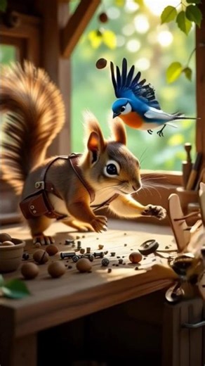 Cute Squirrel Animation 😍🧡 | Magical 4K#shortsfeed