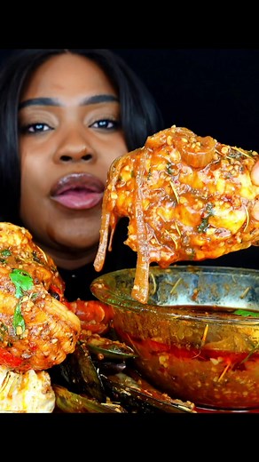 Spicy Seafood Mukbang Eating Show with ASMR