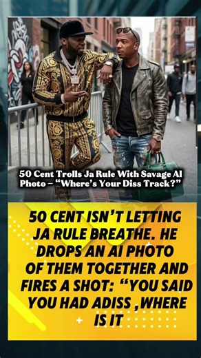 50 Cent Trolls Ja Rule With Savage AI Photo — “Where’s Your Diss Track #50cent #jarule #hiphop