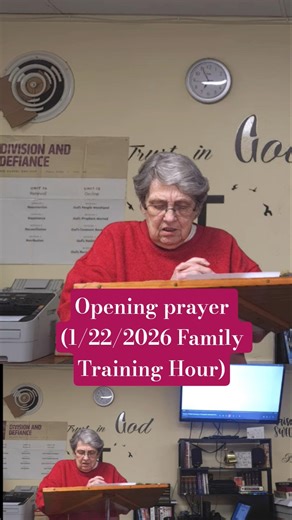 Opening prayer (1/22/2026 Family Training Hour)