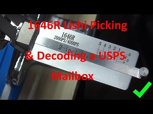 (507) 1646R Lishi Picking & Decoding a Mailbox Lock