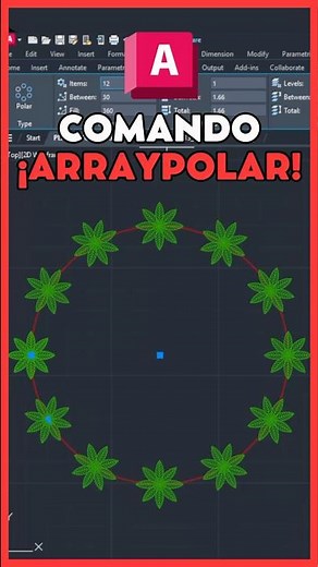 🔥 Cómo usar el comando ARRAYPOLAR en AutoCAD #arquitectura #autocad