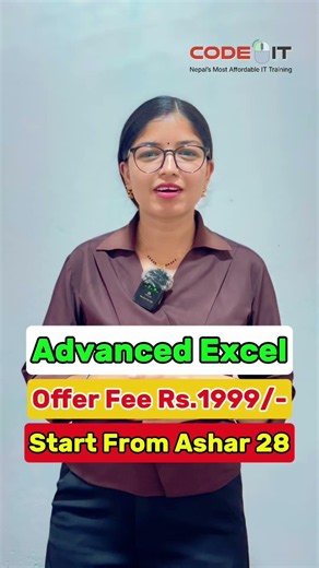 Advanced Excel Online Class #codeit #advancedexcel #ittraining #onlineclasses #foryou