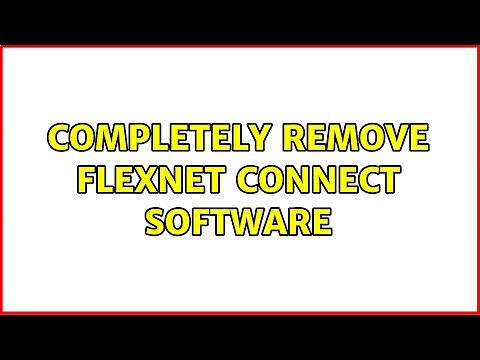 Completely remove FlexNet Connect software