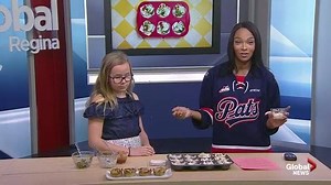 Watch: 11-year-old chef and champion of the Kid Food Nation competition shows off her winning recipe. | Global Regina