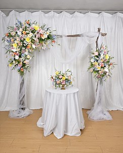 Pastel Wildflower Wedding Arch: Silk Flower Boho Arbor Decor - Etsy