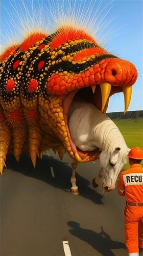 Heroic Rescue Team Saves Lonely Horse from Giant Bug Terrifying Attack #ai