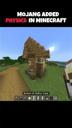 Mojang added physics in Minecraft #minecraft