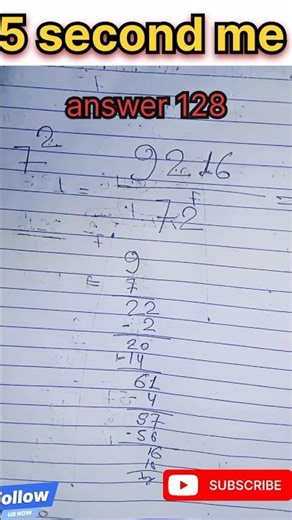 9216 ÷ 72 Fast Division Trick #maths