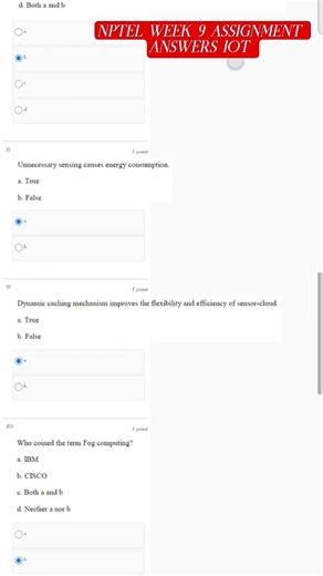 NPTEL WEEk 9 ASSIGNMENT ANSWERS IOT