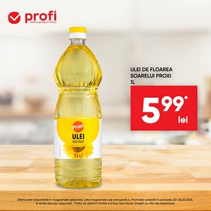Mâncărurile tale preferate încep cu ingredientele potrivite! 🛒✨ Alege uleiul de floarea-soarelui Proxi de la Profi și adaugă un plus de savoare în fiecare preparat! | Profi