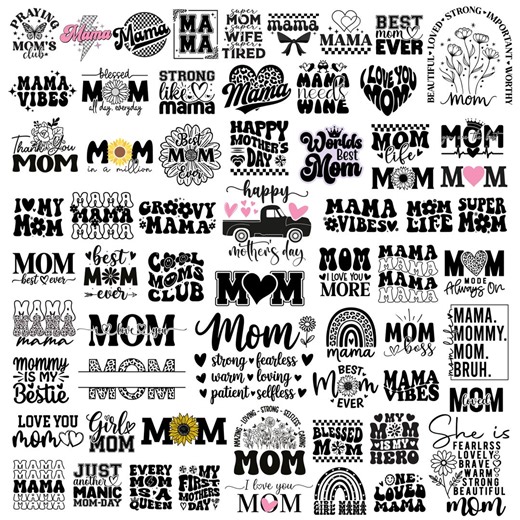 Mom SVG Bundle, Mother's Day Retro Mama Life Designs (digital Download) - Etsy