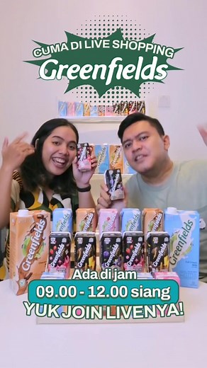 Siapa nih yang udah coba variant baru dari greenfields ? Join live kita yuk untuk dapetin promonya #greenfieldsextramilk #greenfield