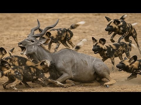 Perros Salvajes Africanos –El Arte de Cazar en Manada en el Mundo Salvaje #animales