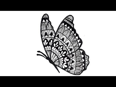 Butterfly mandala art for beginners || How to draw easy mandala for beginners || Butterfly drawing