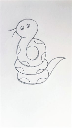 How To Draw Snake In A Easy Method🐍🐍#art#drawing#viral#trending#subscribe#support#views#video#snake