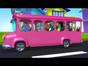 Rodas no ônibus | Rimas para bebês | Canção infantil | Preschool Nursery Rhymes | Wheels on the Bus