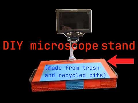 DIY Microscope stand / workstand / soldermat - Recovered parts - Upcycling - waste management