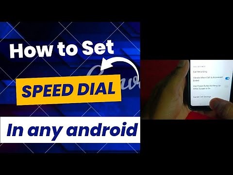 How to Set SPEED DIAL in any android device ll