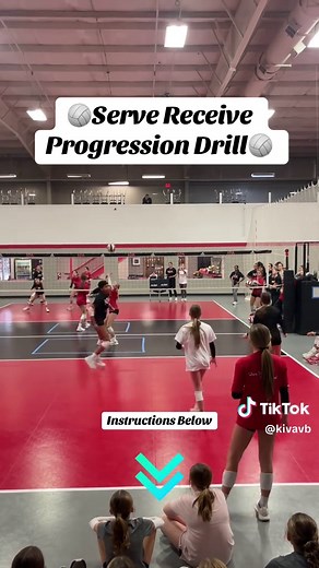 Serve and Pass Progression Drill for Volleyball