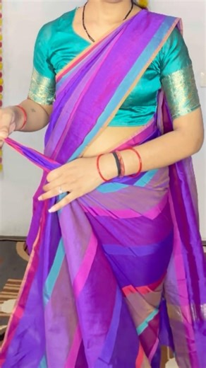 Why difficult puffy cotton saree draping tutorial/ perfect side fitting without any problems #saree