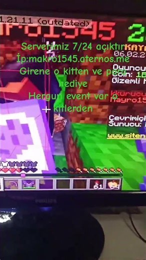 Server scoreboard herseyimiz var kit hediye ip:makro1545.aternos.me