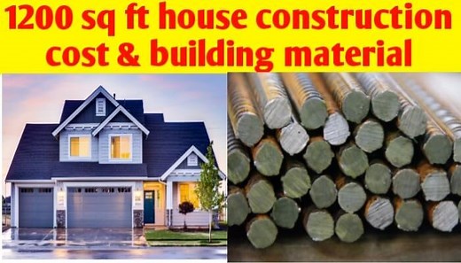 1200 sq ft house construction cost & building material - Civil Sir