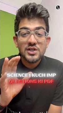 Science 1 Most IMP Questions 🔥SCIENCE 1 SSC 10th BOARDS 2027 #aaybhaiya #Shorts