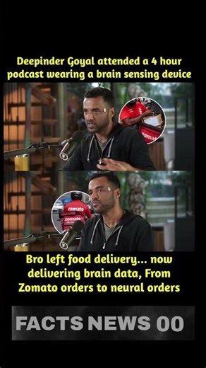 Deepinder Goyal attended a 4 hour podcast wearing a brain sensing device #deepinder #viral