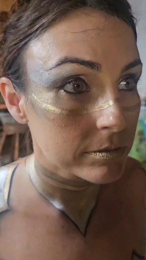 3.1K views · 40 reactions | Warrior Gold & Black Creative Makeup &...