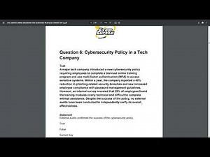 Civil Service Verbal Test - Practice Scenario - Cyber Security Policy in Tech